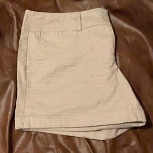 Tan and cream dress shorts